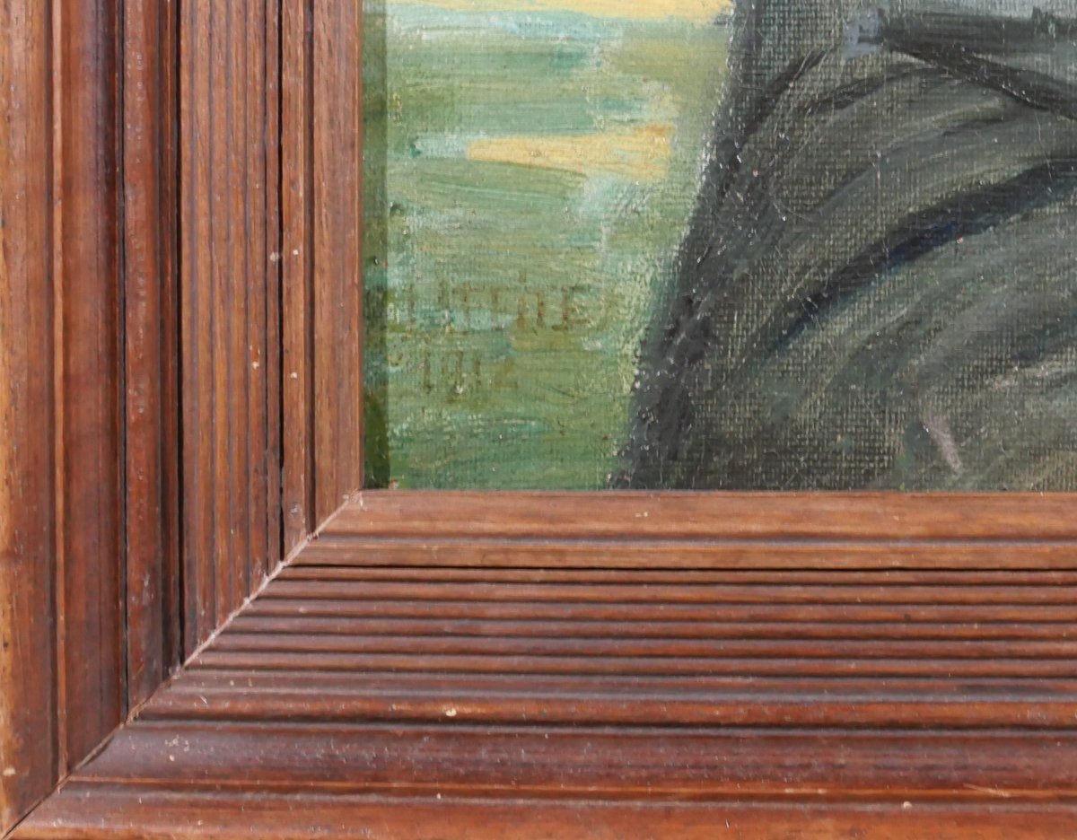 Henri LAFFITE  1885-1977 Portrait d'un peintre, tableau, 1912 impressionnisme homme-photo-2