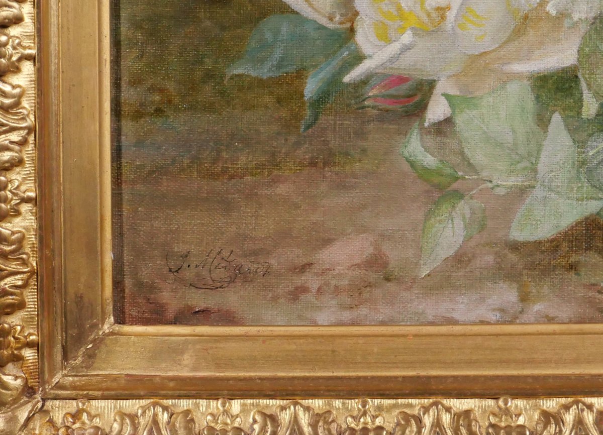 Jules Médard 1855–1925 Bouquet Of Flowers, Roses, Lilacs, Painting, C. 1900, Still Life, Garden-photo-2