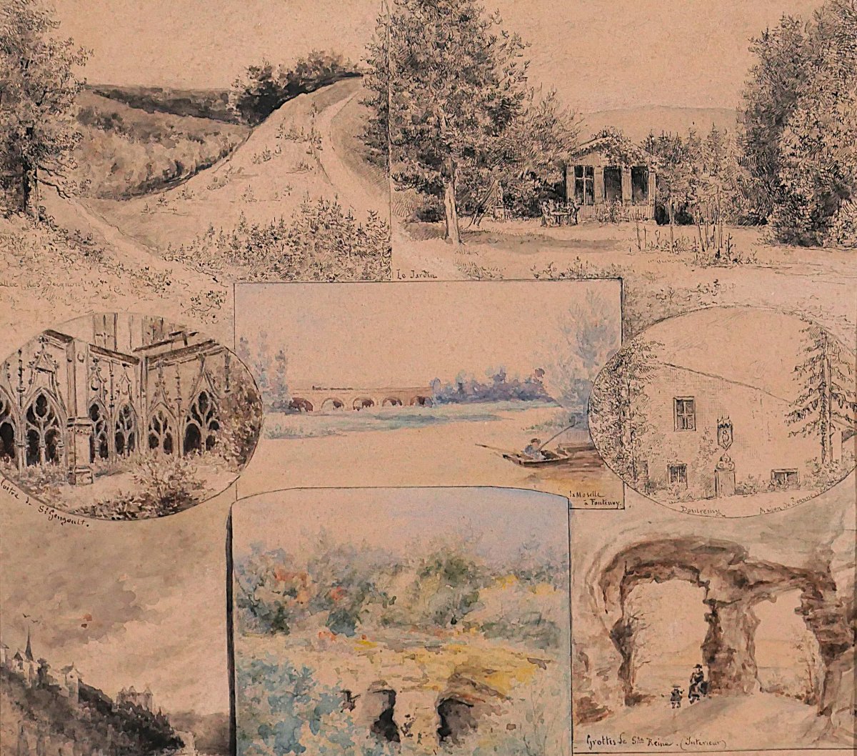 Auguste TILLY 1840-1898 Lorraine, Bourgogne, Toul, Domrémy, Ste Reine, Liverdun, Moselle-photo-3