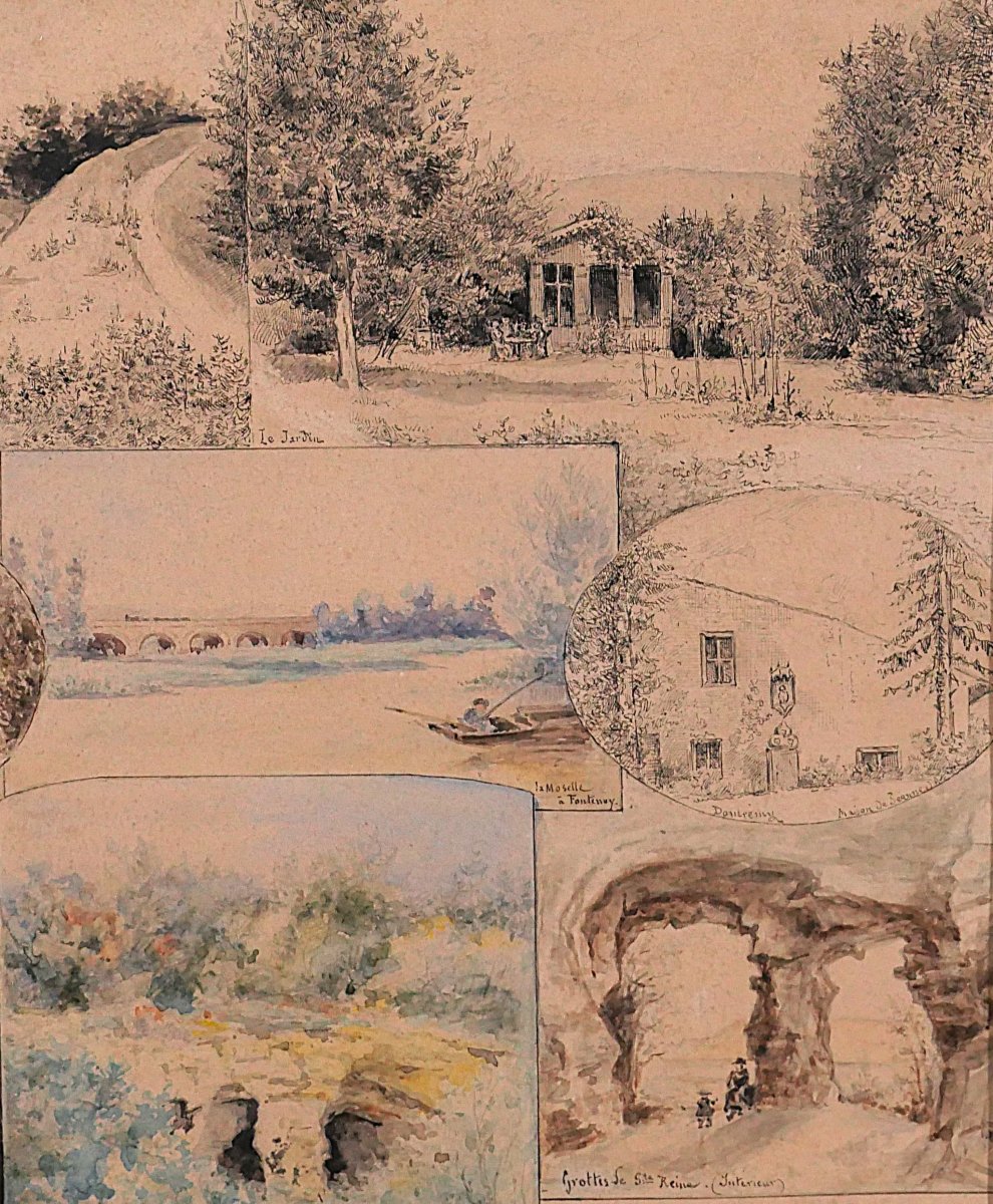 Auguste TILLY 1840-1898 Lorraine, Bourgogne, Toul, Domrémy, Ste Reine, Liverdun, Moselle-photo-2
