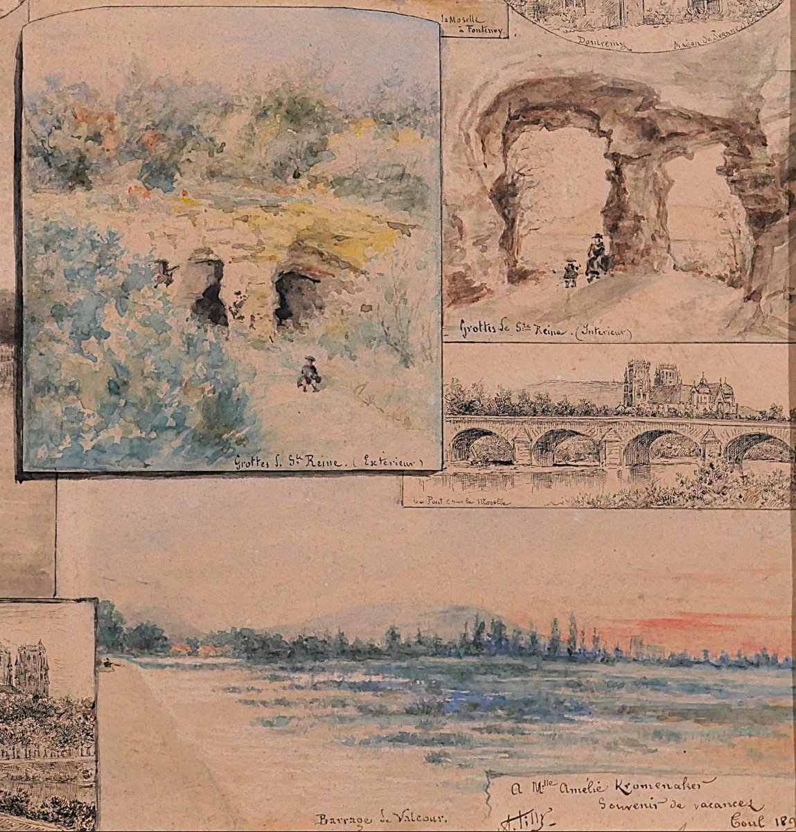 Auguste TILLY 1840-1898 Lorraine, Bourgogne, Toul, Domrémy, Ste Reine, Liverdun, Moselle-photo-3