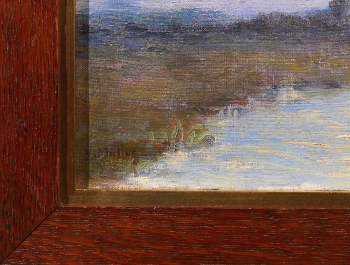 Valéry Müller 1873–1917 Landscape At Sunrise, Painting, Ca. 1900, Impressionism, Sky-photo-6