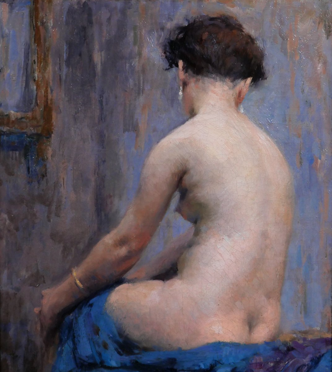 Emile SIMON 1890-1976 Femme nue, tableau, vers 1920-30 Bretagne-photo-3