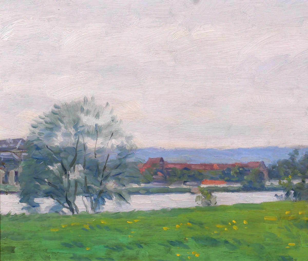 Germain Raingo-pelouse, 1893–1963, Normandy, Landscape With Cows Near Vernon, Painting-photo-3