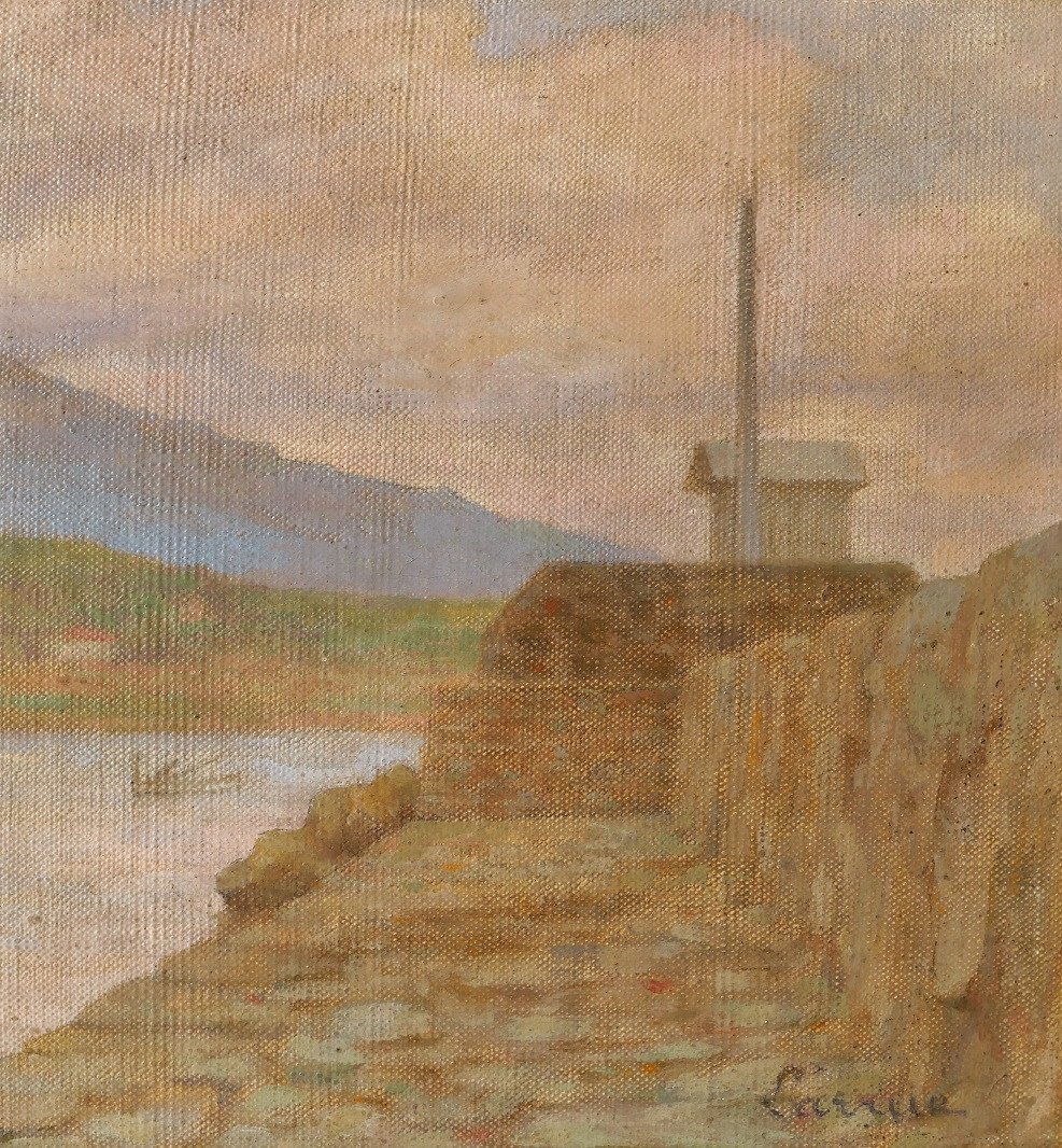 Guillaume LARRUE, 1851-1935, Port de Méditerranée (Var ?), tableau, vers 1900-photo-4