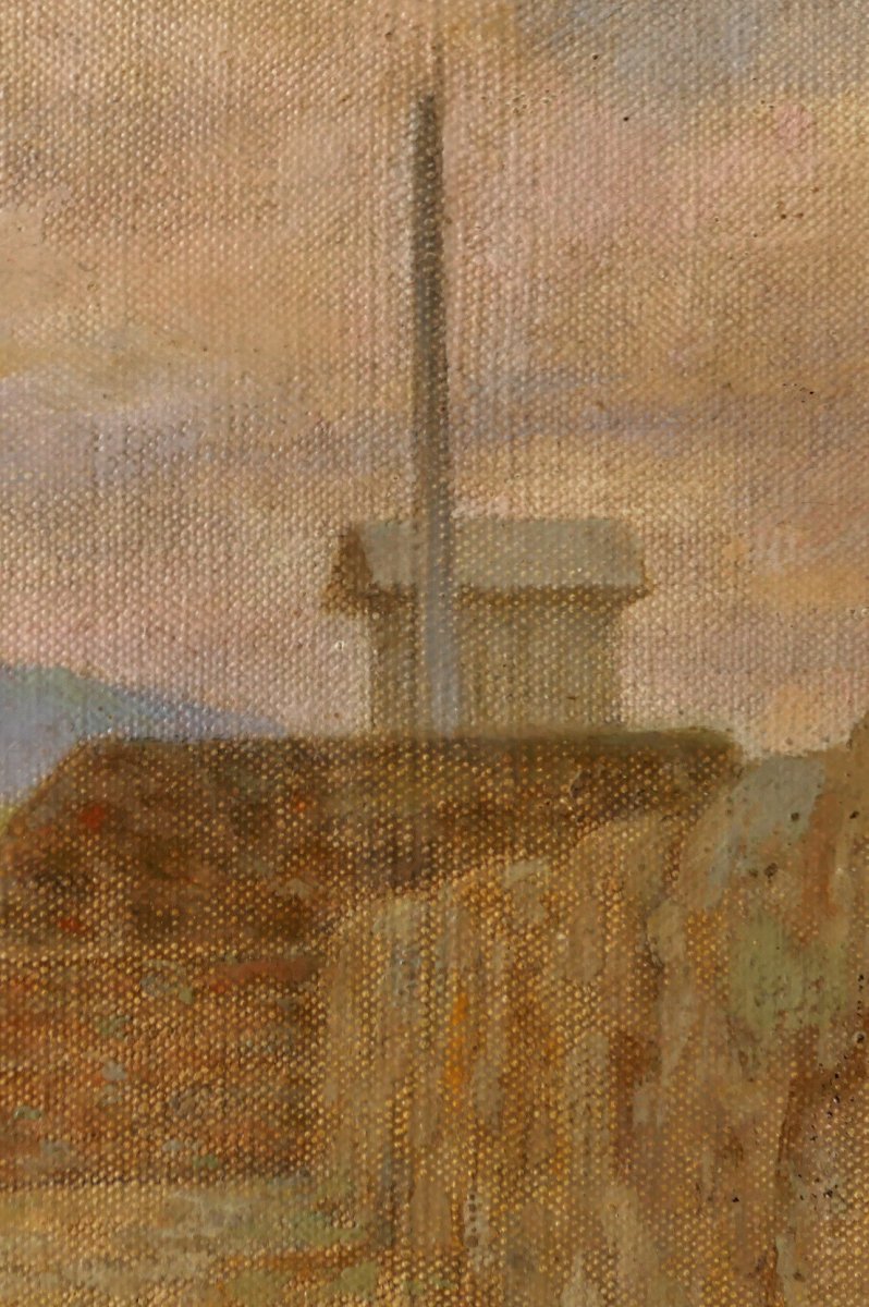 Guillaume LARRUE, 1851-1935, Port de Méditerranée (Var ?), tableau, vers 1900-photo-5
