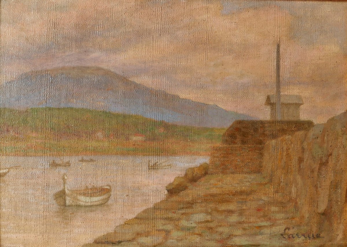 Guillaume Larrue, 1851-1935, Port Of The Mediterranean (var?), Painting, Circa 1900