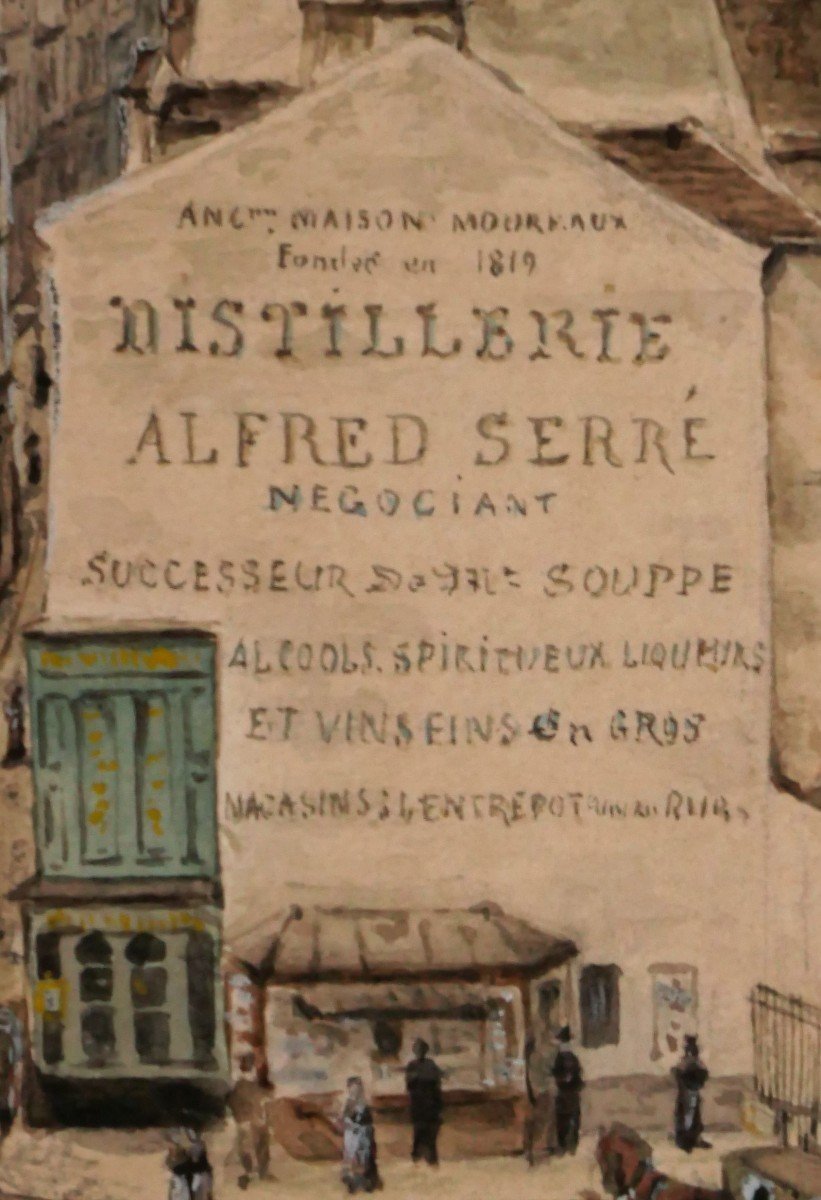 A. NIGG, Paris, L'église Saint-Médard, le parvis et le square, dessin, 1877-photo-5