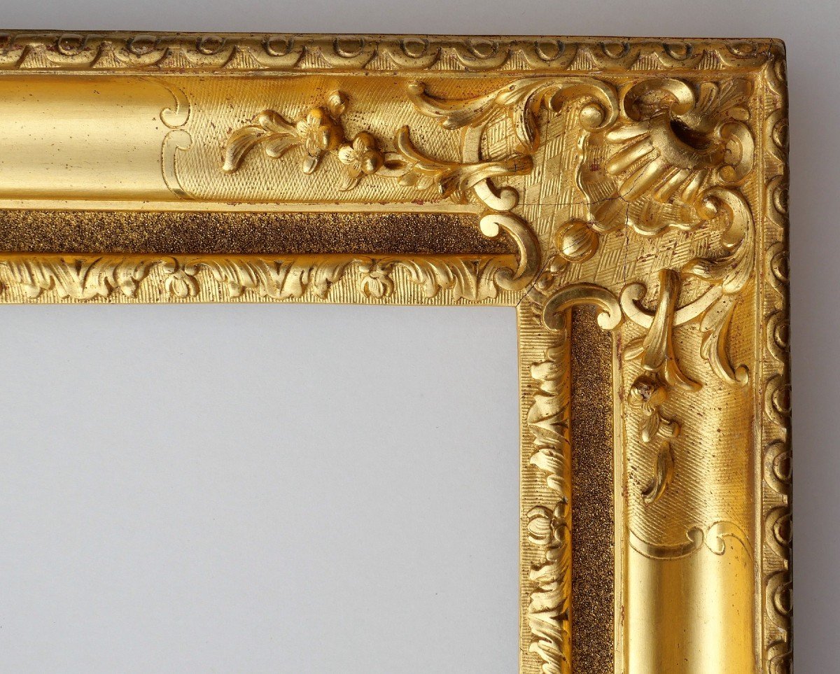 Gilded Carved Wood Frame Early 18th Century, France, Circa 1720-photo-2