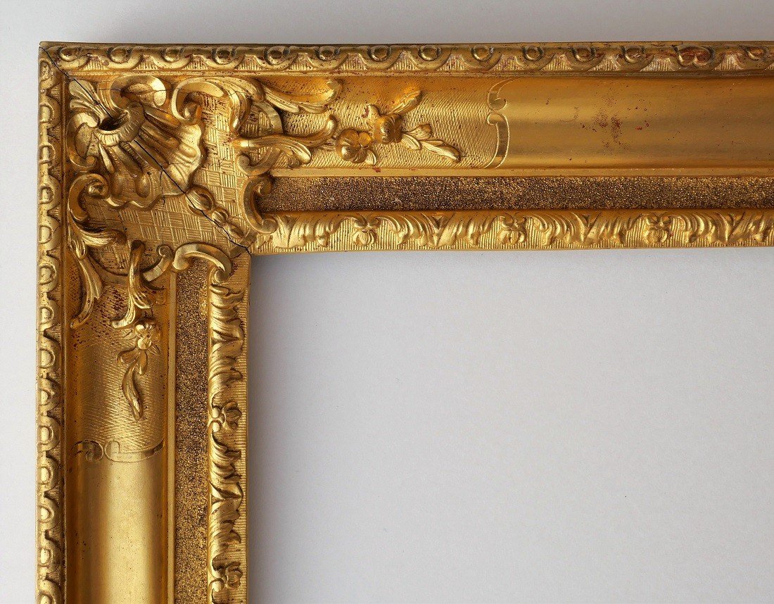 Gilded Carved Wood Frame Early 18th Century, France, Circa 1720-photo-3