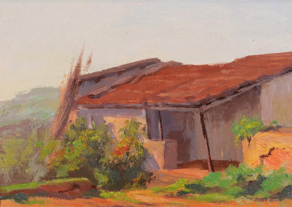 Benjamin SARRAILLON (1901-1989) Algérie, maison paysanne, 1945