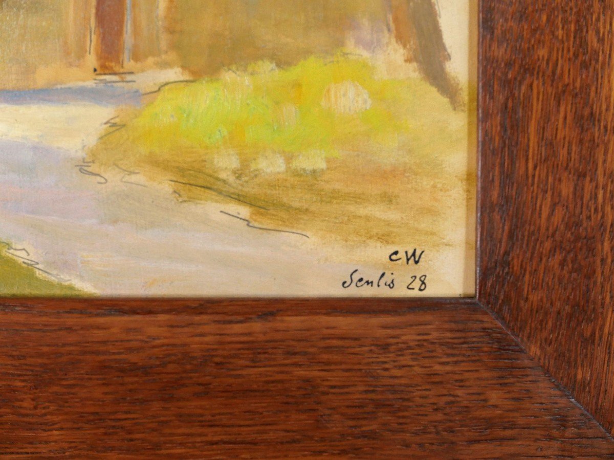 Charles WISLIN (1852-1932) Senlis (Oise), paysage, tableau, 1928-photo-5