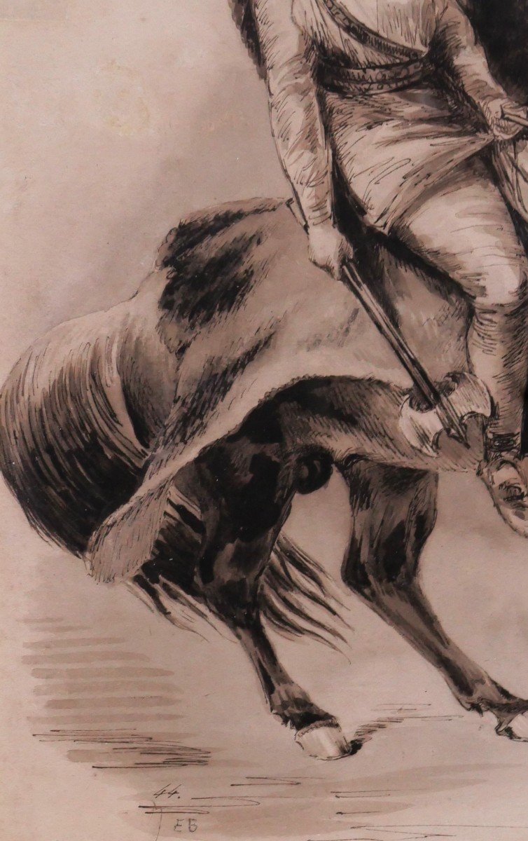 Romantic School 1844, Drawing, Rider-photo-4