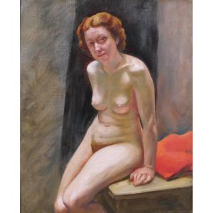 Leonide FRECHKOP 1897-1982 Femme nue, tableau, 1935