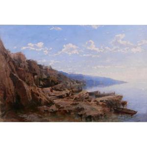 Jean-Louis Lachaume de Gavaux, dit Chéret, 1820-1882, Italie, l'ile d'Ischia, vers 1855-60