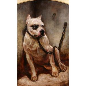 Louis Godefroy Jadin 1805-1882 Dog, Painting, 1861