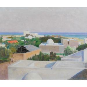 Hans Arnold DAEPP 1886-1949 Tunisie, Hammamet, paysage, tableau, 1925