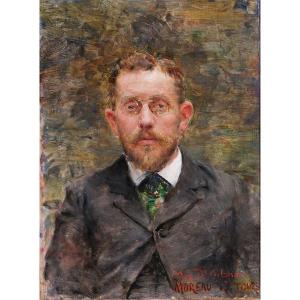Georges Moreau De Tours 1848-1901 Portrait Of Doctor Critzman, Painting Circa 1880-90 Man