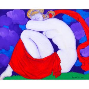 Robert BARILLOT 1921-2001 Femme nue, dessin, vers 1940-50 Valenciennes Nord tableau sculpture