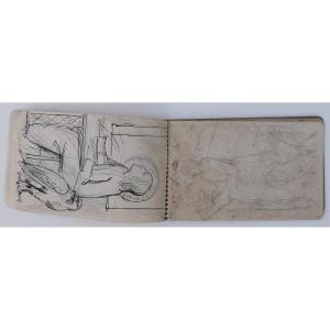 Philippe ROUART 1904-1993 Carnet de dessin, atelier d'art sacré, vers 1930, Maurice Denis