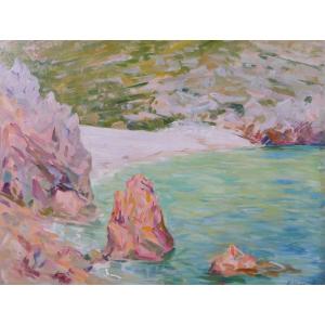 Pere Ysern i Alie 1875-1946 Majorque, paysage, tableau, vers 1936 Baléares mer Catalogne marine