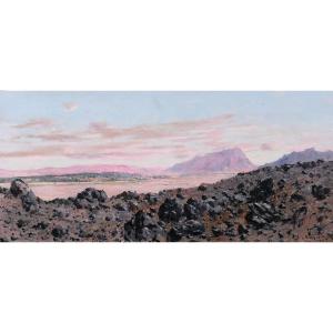 Eugène Deshayes 1862–1939 Algeria, Desert Landscape, Oil Painting, 1902, Orientalism