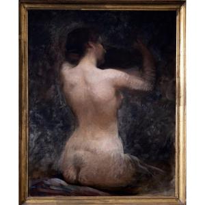 Unknown French Painter, Large Female Nude From The Back, Circa 1880