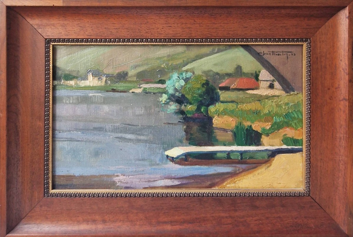 Jean Thieulin - Banks Of The Seine At Les Andelys, 1923-photo-2