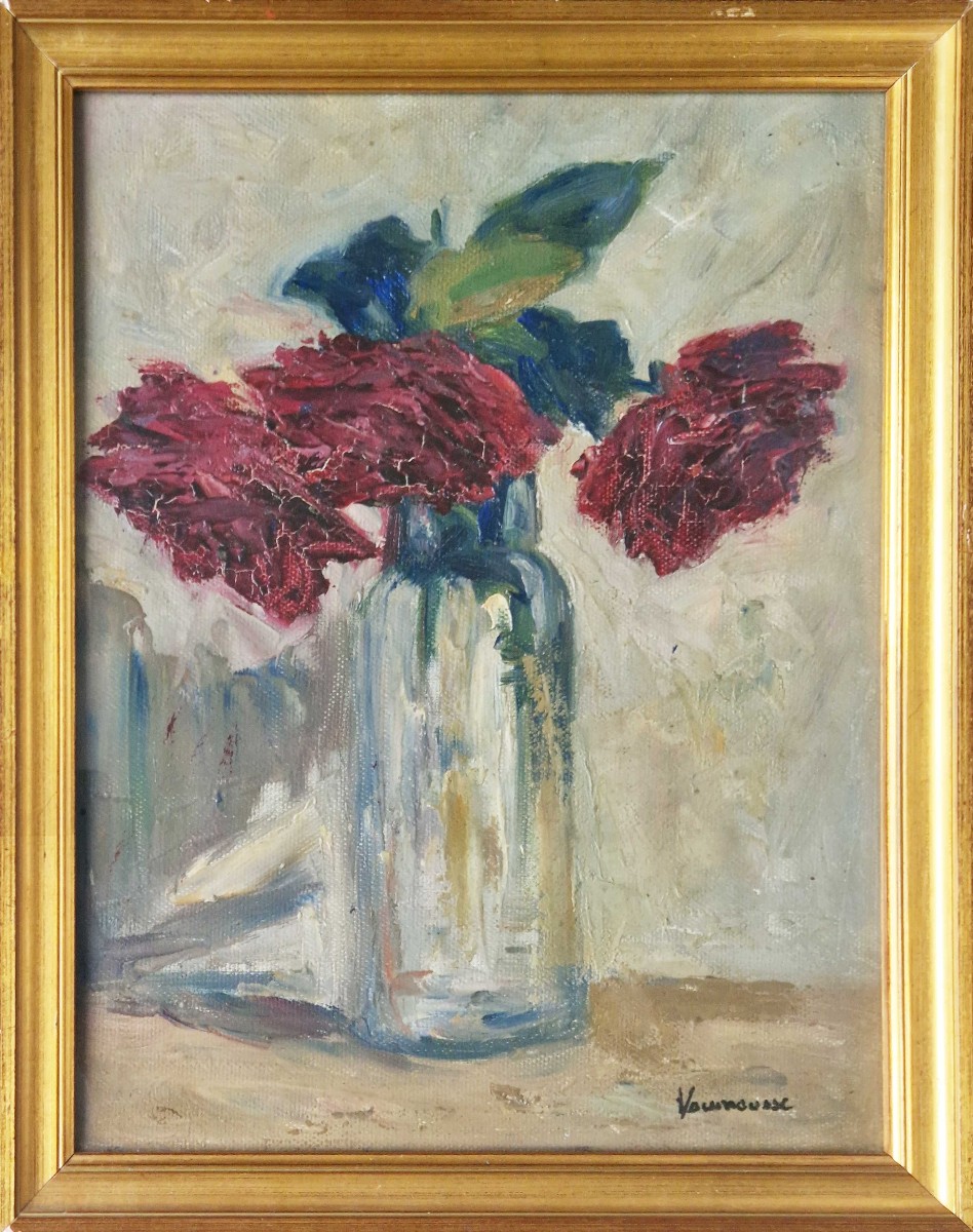 Maurice Vaumousse - Bouquet de Pivoines-photo-2