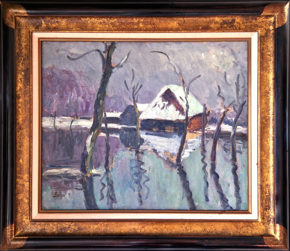Léonard Bordes - The Snowy Pond-photo-2