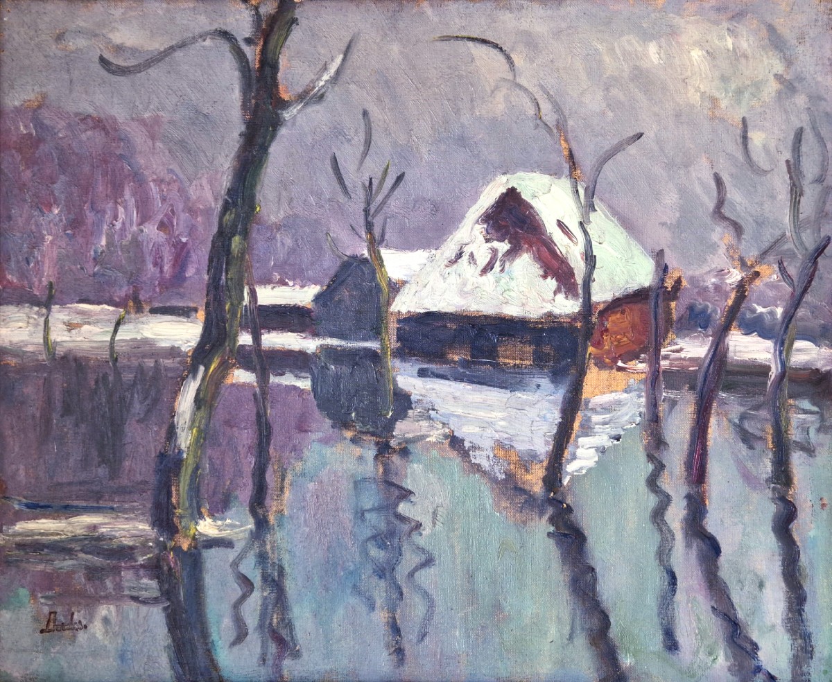Léonard Bordes - The Snowy Pond