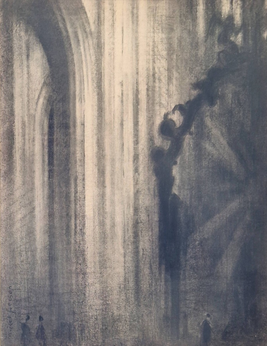 Michel Frechon - Interior Of Saint-maclou Church, Rouen 1948