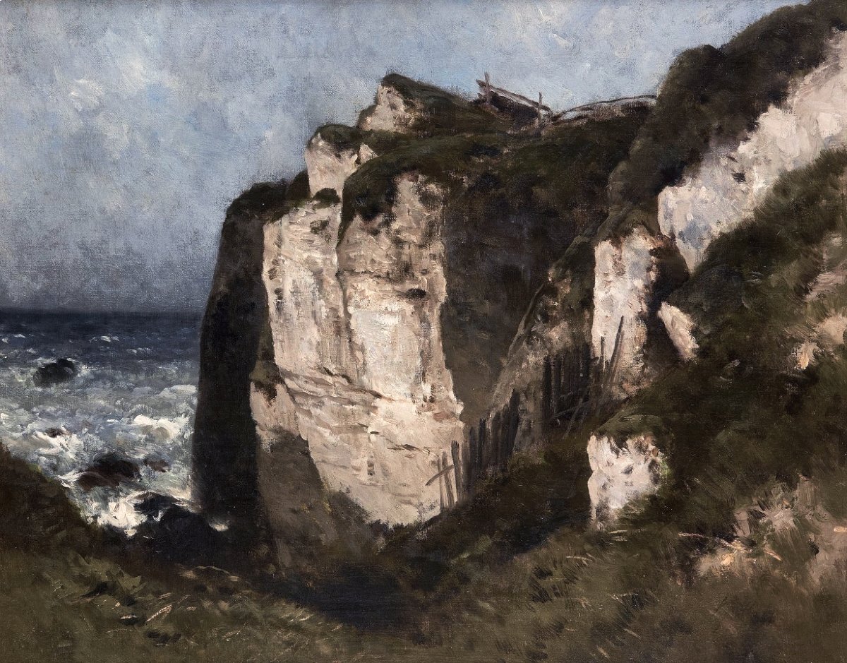 Eugène Cicéri - Coin de Falaise au Pollet à Dieppe