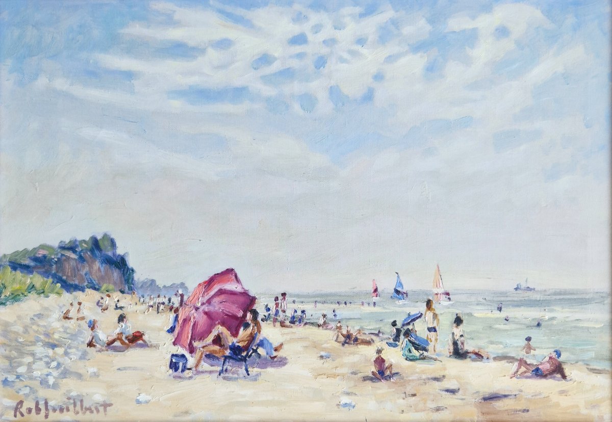 Robert Guilbert - The Beach At Honfleur
