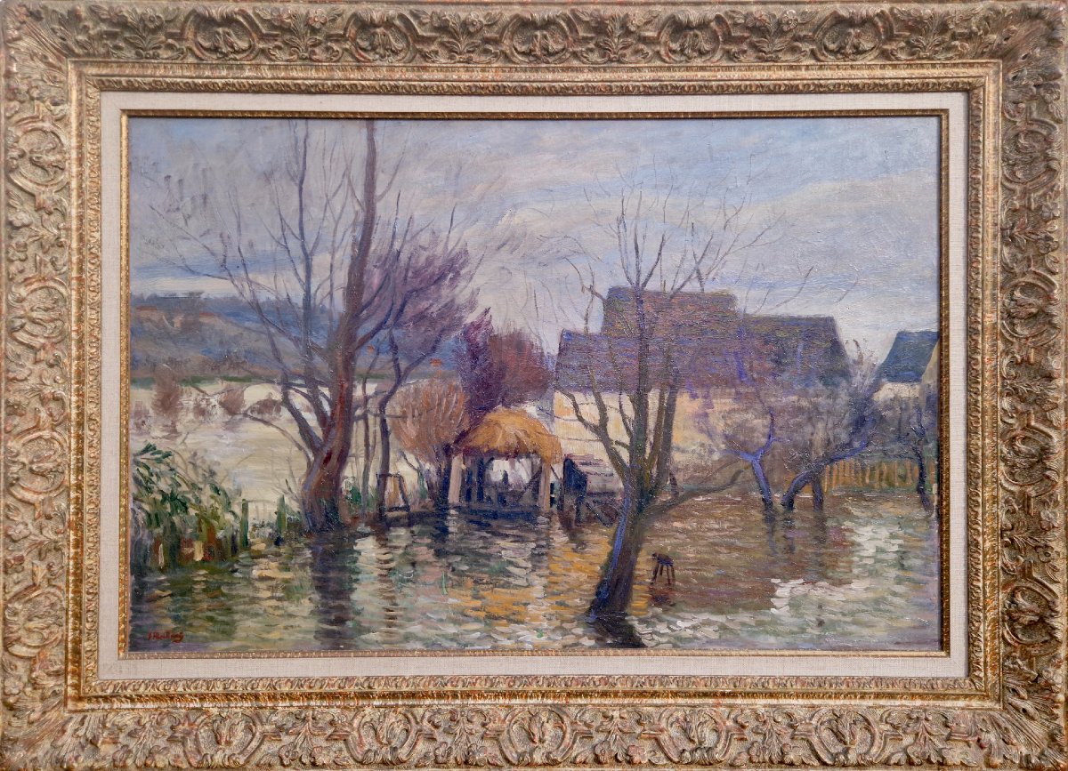 Georges Le Meilleur - Ferme Inondée à Fay-le-Bec en Seine et Marne - Crue de 1910-photo-2