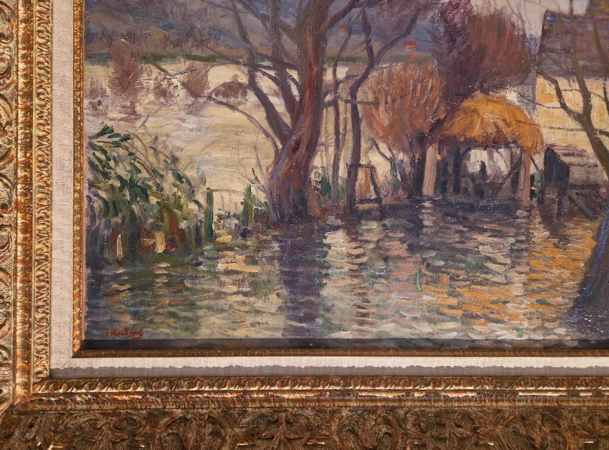 Georges Le Meilleur - Ferme Inondée à Fay-le-Bec en Seine et Marne - Crue de 1910-photo-4