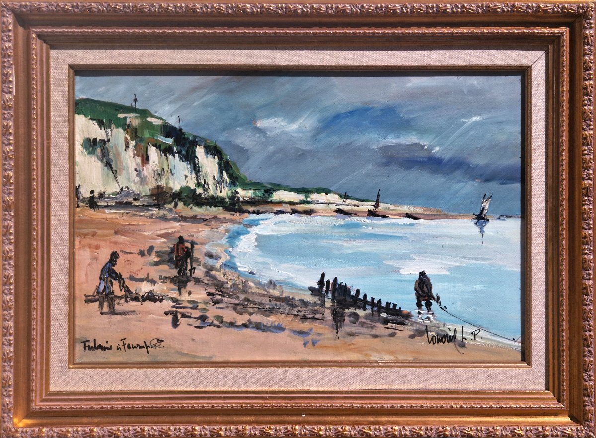 Robert L.P. Lavoine - Fécamp : Plage et Falaise-photo-2