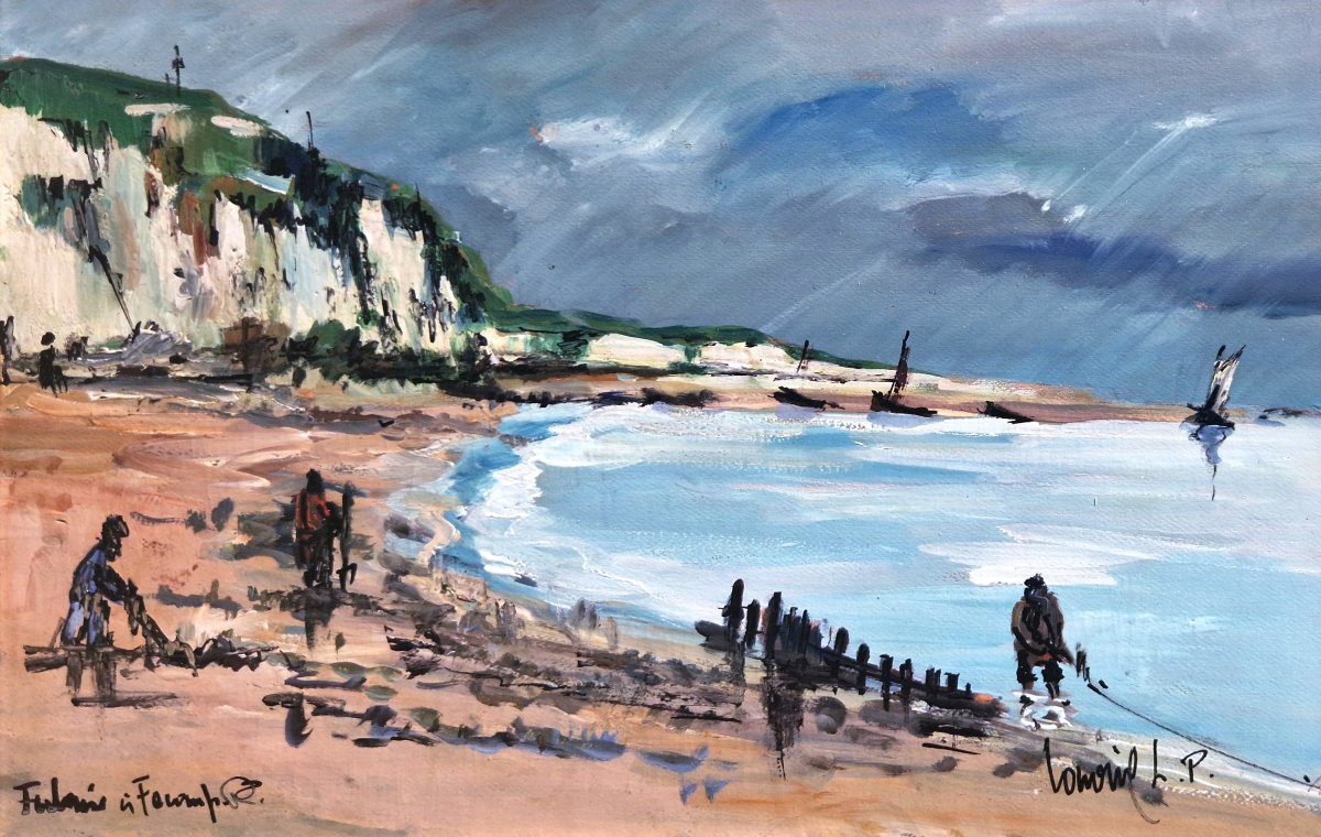 Robert L.P. Lavoine - Fécamp : Plage et Falaise