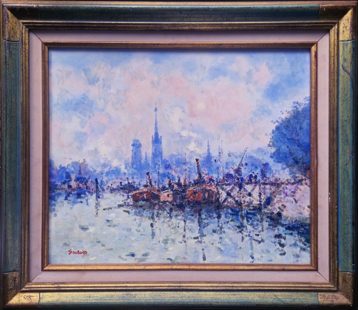Jean-Pierre Dubord - Soleil sur la Seine à Rouen-photo-2