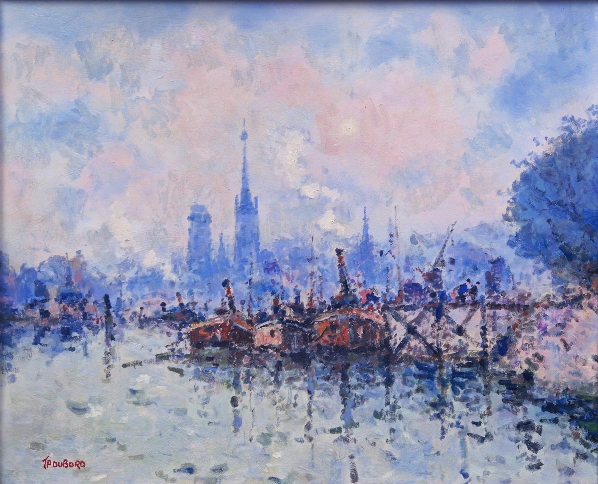 Jean-Pierre Dubord - Soleil sur la Seine à Rouen