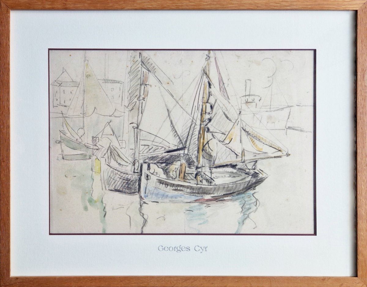 Georges Cyr - Le Port d'Honfleur-photo-2