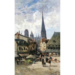 Alexandre Defaux - Rue de l’Épicerie à Rouen, 1885