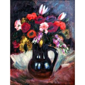 Eugène Tirvert - Nature Morte au Bouquet