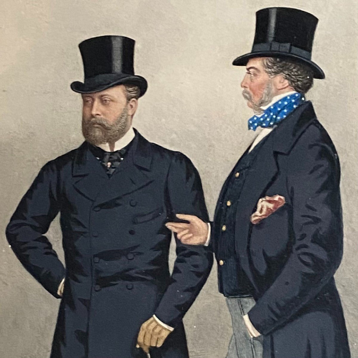 Richard Dighton (1785-1880), Portrait Prince De Galles, Lord Paget, Roi Edouard VII, Aquarelle-photo-1