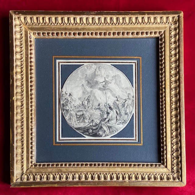 Att. à Pierre Narcisse GUERIN (1774-1833), Scène Bataille Antique, Néoclassicisme, Cadre ancien-photo-1