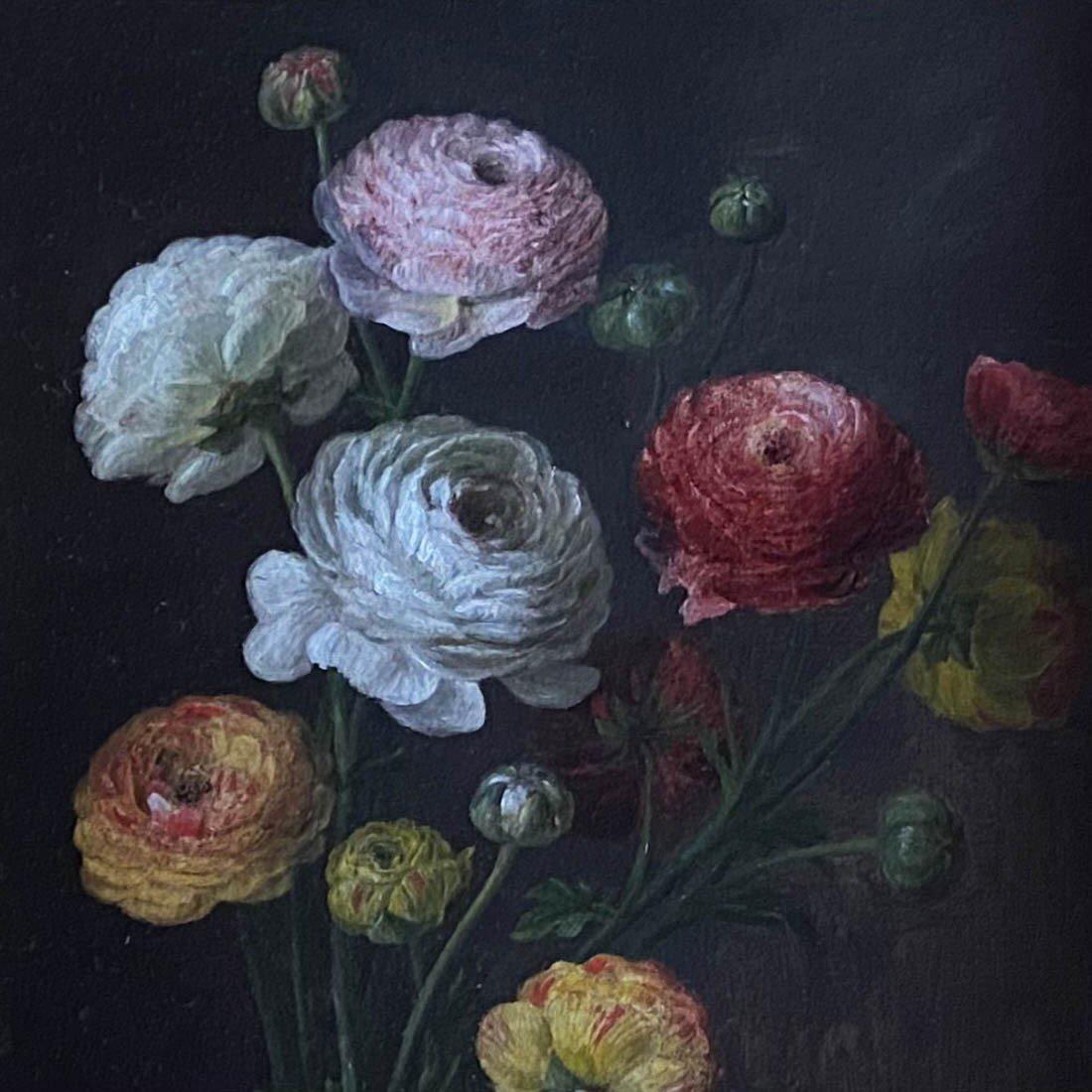 Att. To Lesourd-beauregard, Student Of Van Spaendonck, Flowers, Buttercups, 19th Century Restoration Frame-photo-2