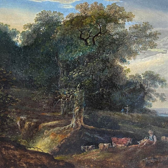 French School Of The 19th Century, Pair Of Gouaches, Animated Landscape, Pastoral Scene, Shepherds And Sheep-photo-2