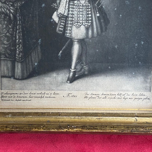 18th-century Mezzotinto Engraving After Schenck (1660-1718), Portrait Of A Man, Aestas-photo-3
