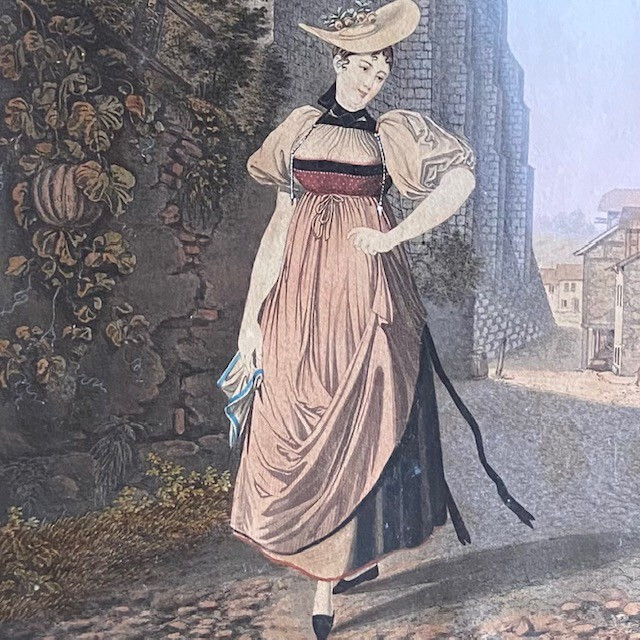 Pair Of 19th-century Engravings, Ap. Desvernois And Lory, Swiss School, Woman, Costume, Bern And Vaud-photo-4