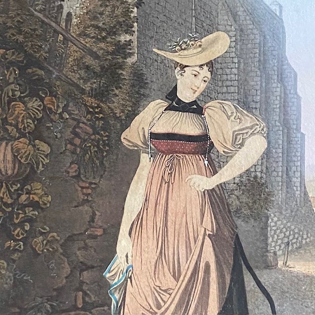 Pair Of 19th-century Engravings, Ap. Desvernois And Lory, Swiss School, Woman, Costume, Bern And Vaud-photo-1